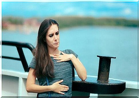 woman with water phobia