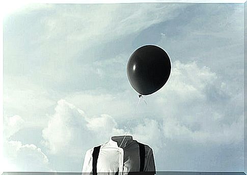 Man with balloon in place of the head