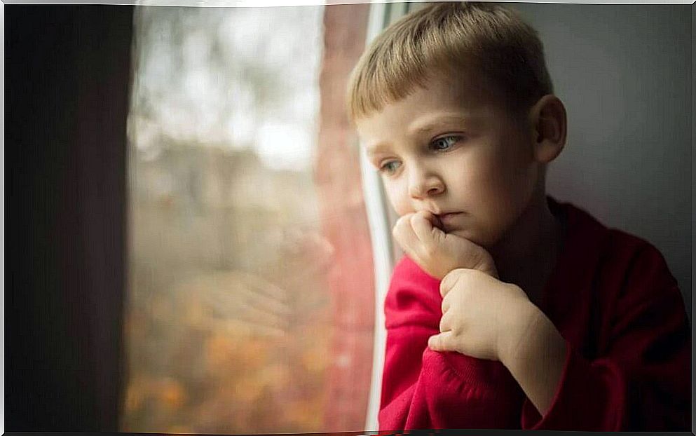 sad and thoughtful child